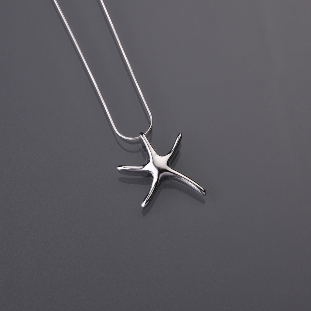Large Sea Star Necklace in Hot Pink