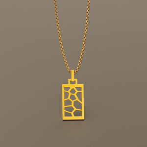 Gold Giant turtle shell pendant / charm medium