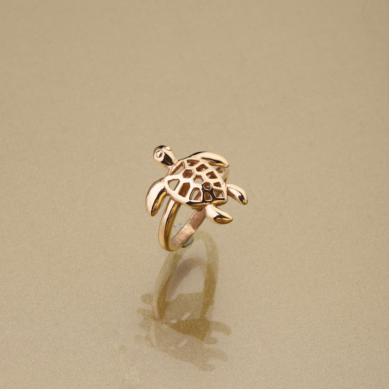 Effy Seaside Sterling Silver and 18K Gold Turtle Ring – effyjewelry.com