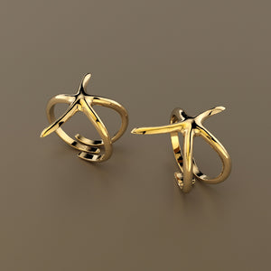 Gold 750 Sea star adjustable ring