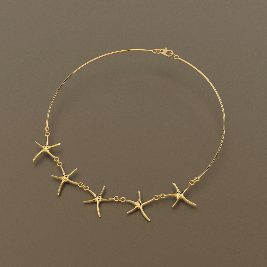 Gold 750 Sea star necklace