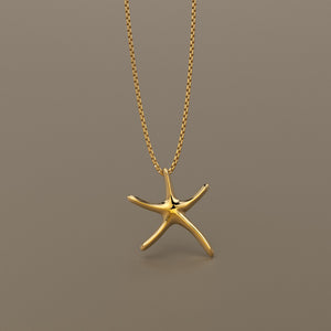 Gold 750 Sea star pendant large