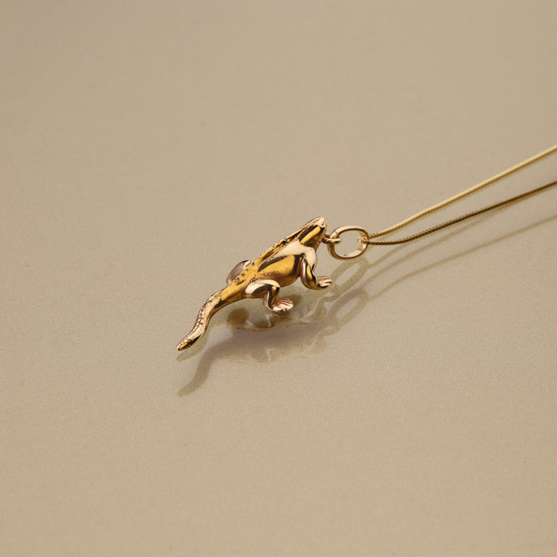 Gold 750 Iguana pendant / charm medium – Galapagos Jewelry