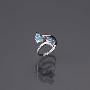 Double blue feet adjustable ring